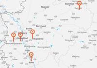 Landkarte der CSR-Kompetenzzenrtren in NRW